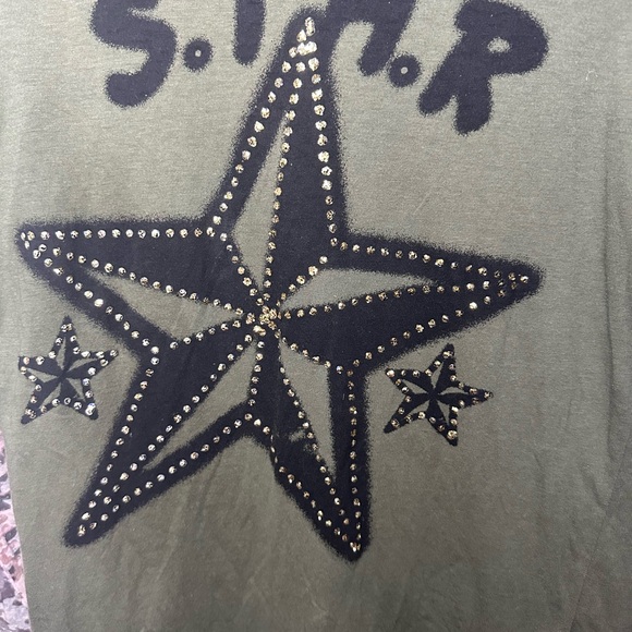 Y2K forever orchid long sleeve top rhinestones studs Camo size 16 girls - Picture 4 of 5